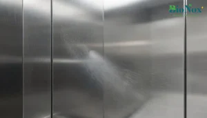 Đánh Giá Thực Tế: Hiệu Quả Của Dung Dịch Tẩy Ố Vàng Inox Bionox Trên Cabin Thang Máy